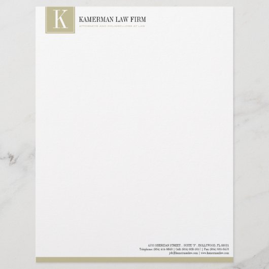 Customisable En-tête de lettre de mandataire (Devant)