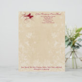 Customisable En-tête de lettre de remous de papillon (Debout devant)