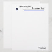 Customisable En-tête de lettre de Tau Upsilon de thêta (Devant / Derrière)