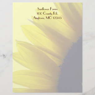 Customisable En-tête de lettre de tournesol
