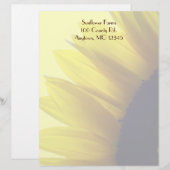Customisable En-tête de lettre de tournesol (Devant / Derrière)
