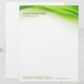 Customisable En-tête de lettre de vague verte (Devant / Derrière)