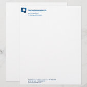 Customisable En-tête de lettre d'entreprise de carrés (Devant / Derrière)