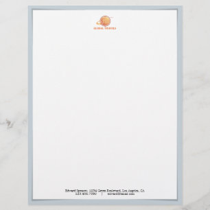 Customisable En-tête de lettre d'entreprise d'ombre de logo