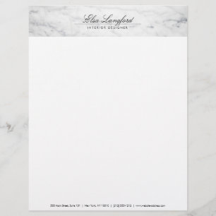 Customisable En-tête de lettre design de luxe Marbre blanc mode