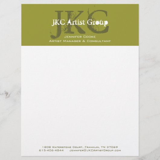 Customisable En-tête de lettre initial de logo d'affaires du (Devant)