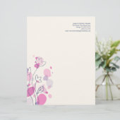 Customisable En-tête de lettre moderne graphique de pétales de (Debout devant)