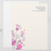 Customisable En-tête de lettre moderne graphique de pétales de (Devant / Derrière)