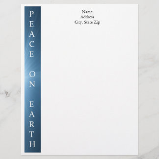 Customisable En-tête de lettre personnalisé de Noël - paix sur