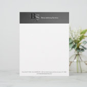 Customisable En-tête de lettre simple noir moderne (Debout devant)