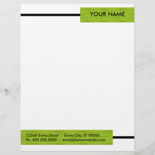 Customisable En-tête de lettre vert moderne