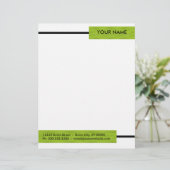 Customisable En-tête de lettre vert moderne (Debout devant)