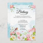 Customisable Female Birthday Invitation – Editable Kaart (Voorkant / Achterkant)