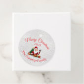 Customisable Happy Santa Claus Christmas Dinner Bedankjes Labels (In situ)