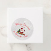 Customisable Happy Santa Claus Christmas Dinner Bedankjes Labels (In situ)