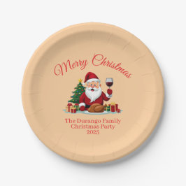 Customisable Happy Santa Claus Christmas Party Papieren Bordje