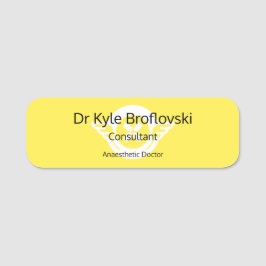 Customisable Hello my name is Dr Naamplaatje