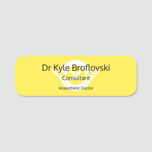 Customisable Hello my name is Dr Naamplaatje (Voorkant)