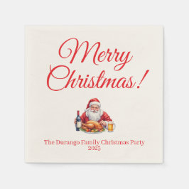 Customisable Jolly Santa Claus Christmas Party Servet