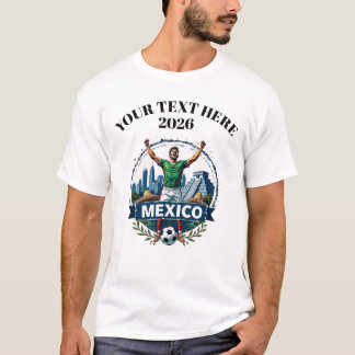 Customisable Mexico Soccer Football Team Supporter T-shirt