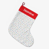 Customisable Minimal Colourful Christmas Snowflake Grote Kerstsok (Voorkant (Hangend))