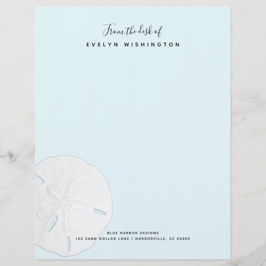 Customisable Papier à en-tête de lettre de papier bleu pâle Dol (Devant)