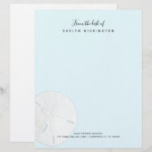 Customisable Papier à en-tête de lettre de papier bleu pâle Dol (Devant / Derrière)