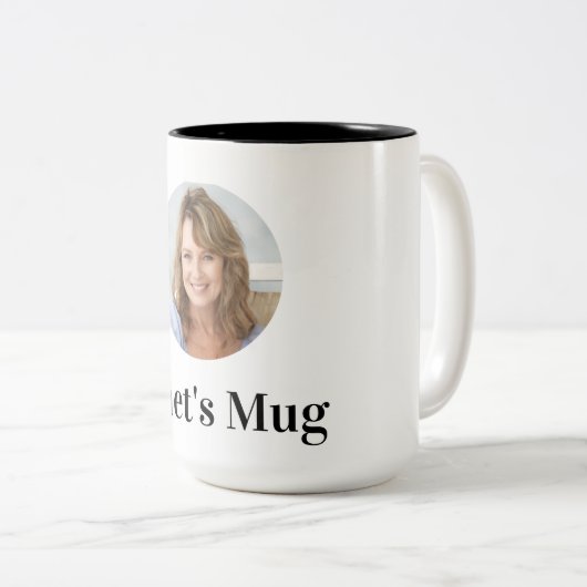 Customisable Photo Mug With Editable Text (Devant droit)