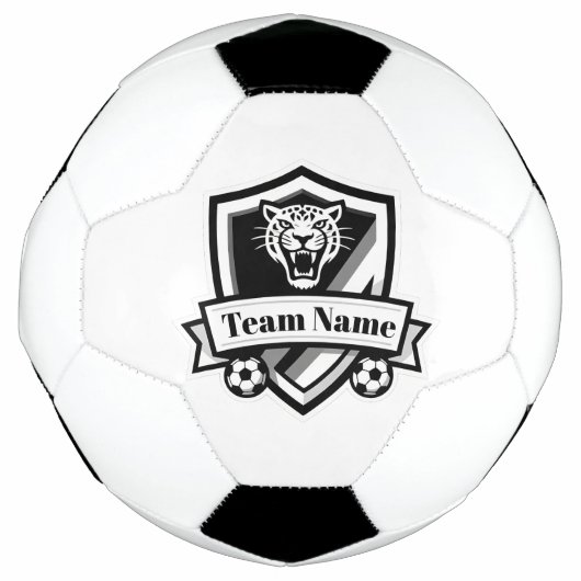 Customisable Soccer Team Jaguar Logo Soccer Ball  (Devant)