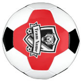 Customisable Soccer Team Jaguar Red Trim Logo (Tourné)