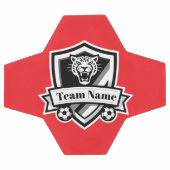 Customisable Soccer Team Jaguar Red Trim Logo (Plat)