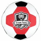 Customisable Soccer Team Jaguar Red Trim Logo (Devant)