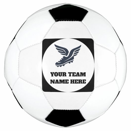 Customisable Soccer Team Winged Football Boot Logo (Devant)