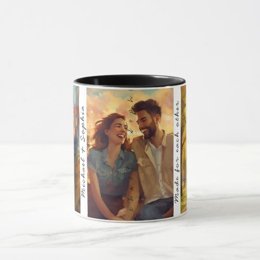 Customisé 3 Photo Imprimée Mug (Centre)