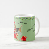Customisé Basset Hound Christmas Mug (Devant droit)