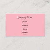 Customisé Carte de visite En vichy rose fraise (Dos)