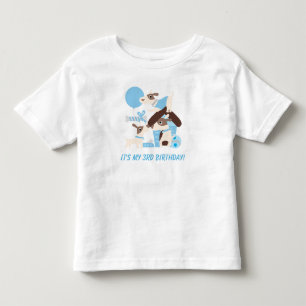 Customisé Chien Chien Chien Bleu Tshirt Anniversai