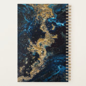 Customisé Gold Blue MARBLE Agenda Daily Weekly (Dos)