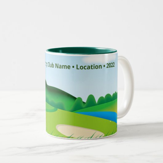 Customisé Golf Café Mug pour les femmes Golfeuses (Devant droit)