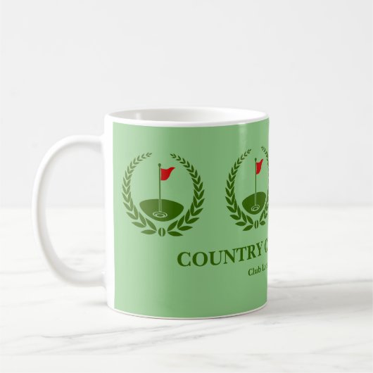 Customisé Golf Club Membre Cadeau Café Mug (Gauche)