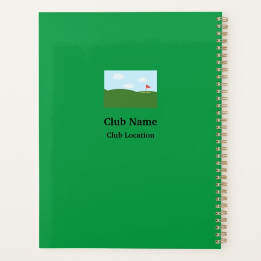 Customisé Golf Planner/Cadeau membre (Dos)
