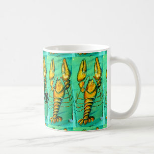 customisé homards principaux tasse de café vert