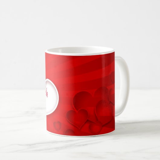 Customisé Je t'aime Mug (Devant droit)