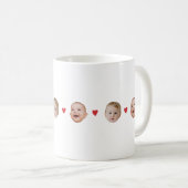 Customisé mignon bébé visage 2 Photos Mug (Devant droit)