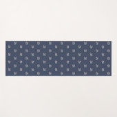 Customisé Personnalisé Zen Om marine bleu tapis de (Devant (Horizontal))