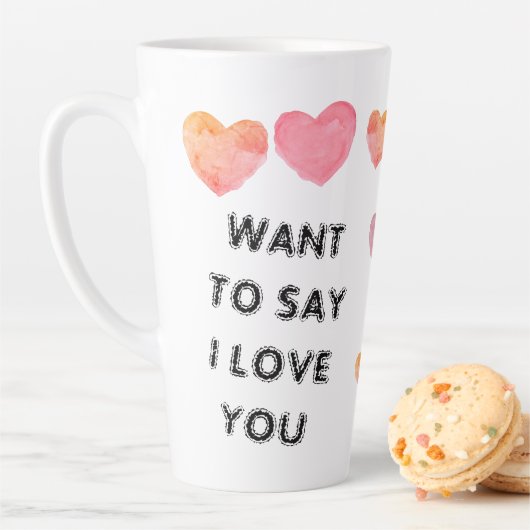 Customisé VEUX DIRE ‘JE T'AIME’ Valentines Mug (En situation)