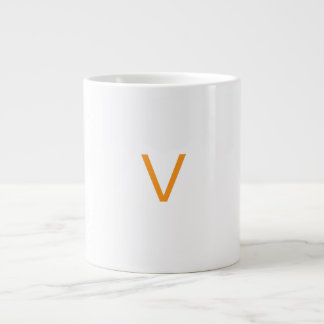 Customised letter V mug Extra Grote Beker