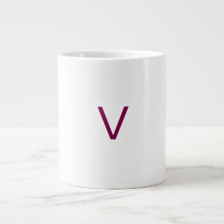 Customised letter V mug Extra Grote Beker