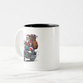 customised mug design tweekleurige koffiemok (Voorkant links)
