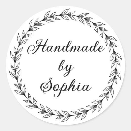 customised name ronde sticker (Voorkant)